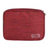 Maxbell Electronic Organizer Shockproof Waterproof for Power Bank Earphone Red