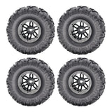 Max Maxb 1/10 Inflated Air 2.2 "Beadlock OD Wheel Rims 135mm w/ Pump Inflator Black
