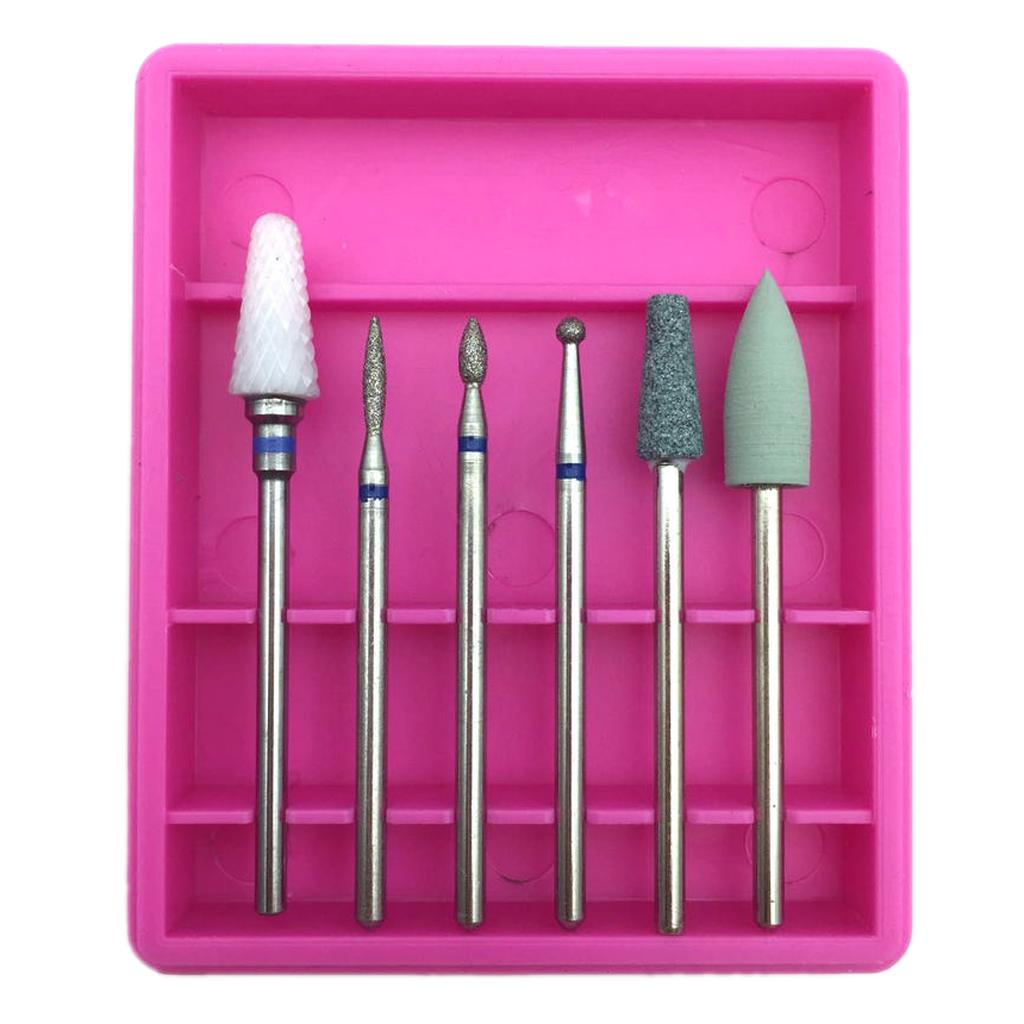 Maxbell 6pcs Electric Nail Drill Bit Set Grinding Head for Acrylic UV Gel Shaping 08