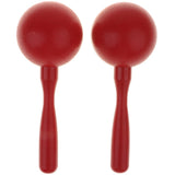 Maxbell 1 Pair Plastic Hand Percussion Maraca Children Musical Instrument Toys Red