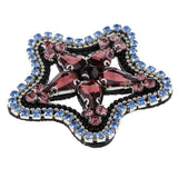Max Maxb Star Crystal Rhinestone Patch Applique for Clothes Decor 55mm Purple Red