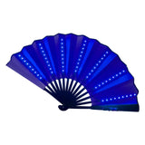 Maxbell LED Folding Fan Supplies Fittings Night Show for Party Christmas Blue