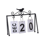 Maxbell Desk Calendar, Flip Calendar Perpetual Desktop Calendar for Farmhouse Office Black