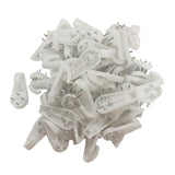 Maxbell 50Pcs Heavy Duty Plastic Hard Wall Hooks Photo Picture Frame Hanging 20x40mm