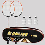 Maxbell 2x Badminton Rackets Lightweight Tennis Racquets for Lawn Gym Indoor Outdoor Orange