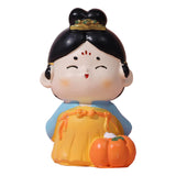 Maxbell Cute Girl Figurine Resin Gift Miniature Small Figure for Office Bedroom Home Style A