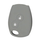 Max Maxb Car Smart Key Fob 2 Buttons Silicone Protector Cover Case For Renault Gray