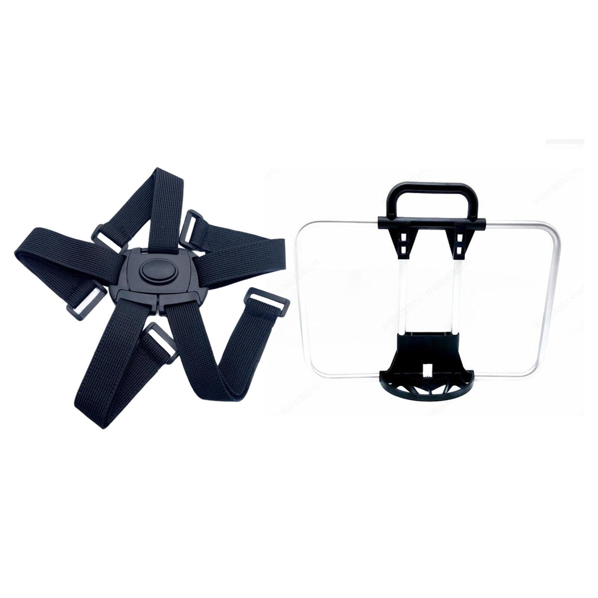 Maxbell Folding Bike Carrier Bracket Front Carrier Frame Lightweight Stand Cycling Argent black 40x25cm