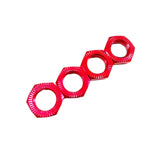 Maxbell Set of 4 Hex Wheel Nut for 1:7 1:8 RC Vehicles Replacement Accessories Red