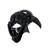 Maxbell Punk Opera Mask Retro Half Face Masquerade Mask for Musical Stage Show Party black