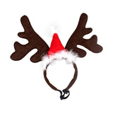 Maxbell Hair Hoop Comfortable Reindeer Antler Headband for Unisex Pets Birthday Red Hat