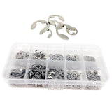 Maxbell 580x External Retaining Clamps Ring Washer with Storage Case 10 Sizes Silver