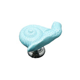 Max Maxb Ceramic Door Knob Cabinet Drawer Wardrobe Cupboard Snail Pull Handle Blue