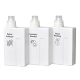 Maxbell Laundry Empty Bottles Reusable Leakproof Lotions Bottle for Home Countertop 3pcs Bottles Label