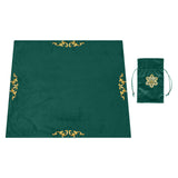 Maxbell Tarot Tablecloth Table Cover 25.5x25.5 inch Square for Witchcraft Supplies green