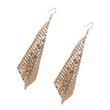 Maxbell Long Tassels Dangle Earrings Large Bohemia Party Earrings for Ladies Bride Golden