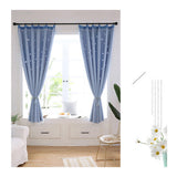 Max Starry Series Bedroom Finished Curtains Gauze Drapes Roman Shade Blue