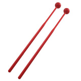 Maxbell 2 Pieces Plastic Drum Percussion Sticks 30cm for Woodblock Kids Energy Chime Red