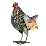 Maxbell Metal Carved Iron Chick Sculpture Garden Statue for Lawn Porch Decorative