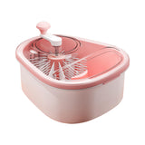 Maxbell Drain Basket Self Draining Anti Slip Base Fruit Washer for Vegetables Fruits pink