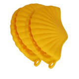 Maxbell 2x Silicone Oven Mitts Hanging Hole Design for Grilling Baking Barbecue Yellow