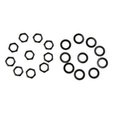 Max Maxb 10 Set Guitar Jack Nut Washer for Electric Guitar Repalcement Parts Black