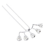 Max Maxb U shape DIY hair pin hair stick hair fork blank setting base  Silver 97mm
