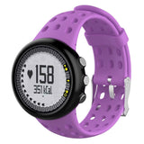 Maxbell Silicone Replacement Sport Watchband for Suunto M1 M2 M4 M5 Purple + Purple