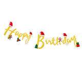 Max Happy Brithday Bunting Banner Birthday Party Decoration Supplies Golden