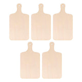 Maxbell 5x Unfinished Craft Paddle Wooden Cutting Board Mini with Handle for Cheese