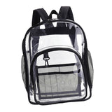 Maxbell Transparent Book Bags Multifunction Clear PVC Backpack for Work Black