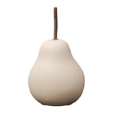 Maxbell Nordic Ceramic Pear Figurine Collectible Statue for Home Cabinet Decoration Beige 6.5cmx11cm