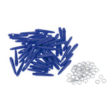 Maxbell 50x Dart Shafts 2BA Darts Accessories with Protection Rings 27mm Blue