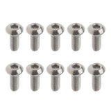 Max 10 Pieces GR1 Titanium Alloy Hexagon Button Head Cap Bolts Screws M3 x 10mm