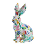 Maxbell Rabbit Statue Resin Animal Figurine Modern Art for Decoration Gift Crafts Watercolor Sitting
