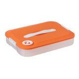 Maxbell Dumpling Storage Box Dumpling Organizer Bins for Kitchen  1 Layer Orange