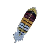 Maxbell Handmade Embroidered Bookmark Artistic Feather Bookmarks for School Supplies Yellow