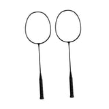 Maxbell Badminton Rackets 2Pcs Badminton Equipment for Beach Indoor Outdoor Backyard Black