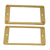 Maxbell Humbucker Pickups Frames Mounting Rings for LP Electric Guitar Gold