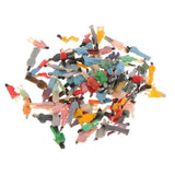 Maxbell 100Pcs Painted People Figures Miniatures for Train Railway Layout 1:200