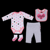 Max 4pcs Jumpsuit & Pants Suit Pink for 22-23inch Reborn Doll Outfit Accessory