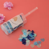 Maxbell Biodegradable Popper Push Heart Confetti Container Wedding Decor Blue