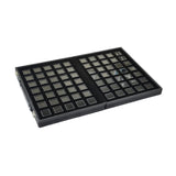 Maxbell Diamond Gemstone Display Tray Multigrid Showcase Portable for Store Show black 70 grid