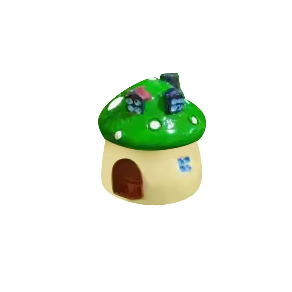 Maxbell Mini Mushroom House Miniature Figurine Mushroom Model for Bonsai Decoration Green