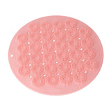 Maxbell Bath Massage Cushion Brush with Suction Cups Multifunctional for Bathroom Pink