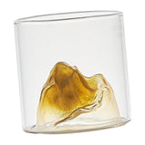 Maxbell Creative Mountain Style Wine Glass Tea Cup for Entertaining Dining Man Gifts Gold Mountain
