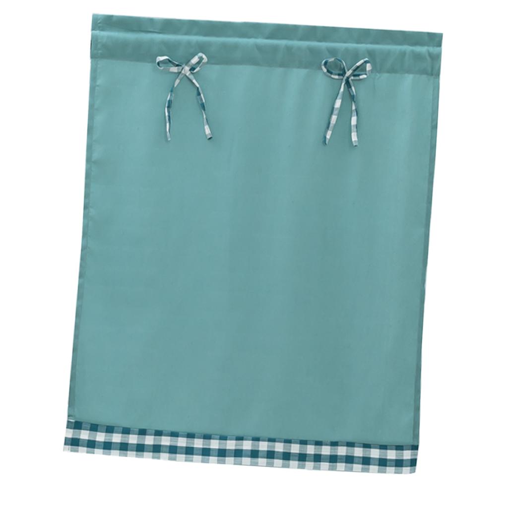 Max 1 Panel Kitchen Curtain Tier Small Window Drape Decor Light Blue_74x90cm
