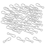 Maxbell 100pcs Stainless Steel Carabiners Spring Snap Clasp Outdoor Hardware 16mm