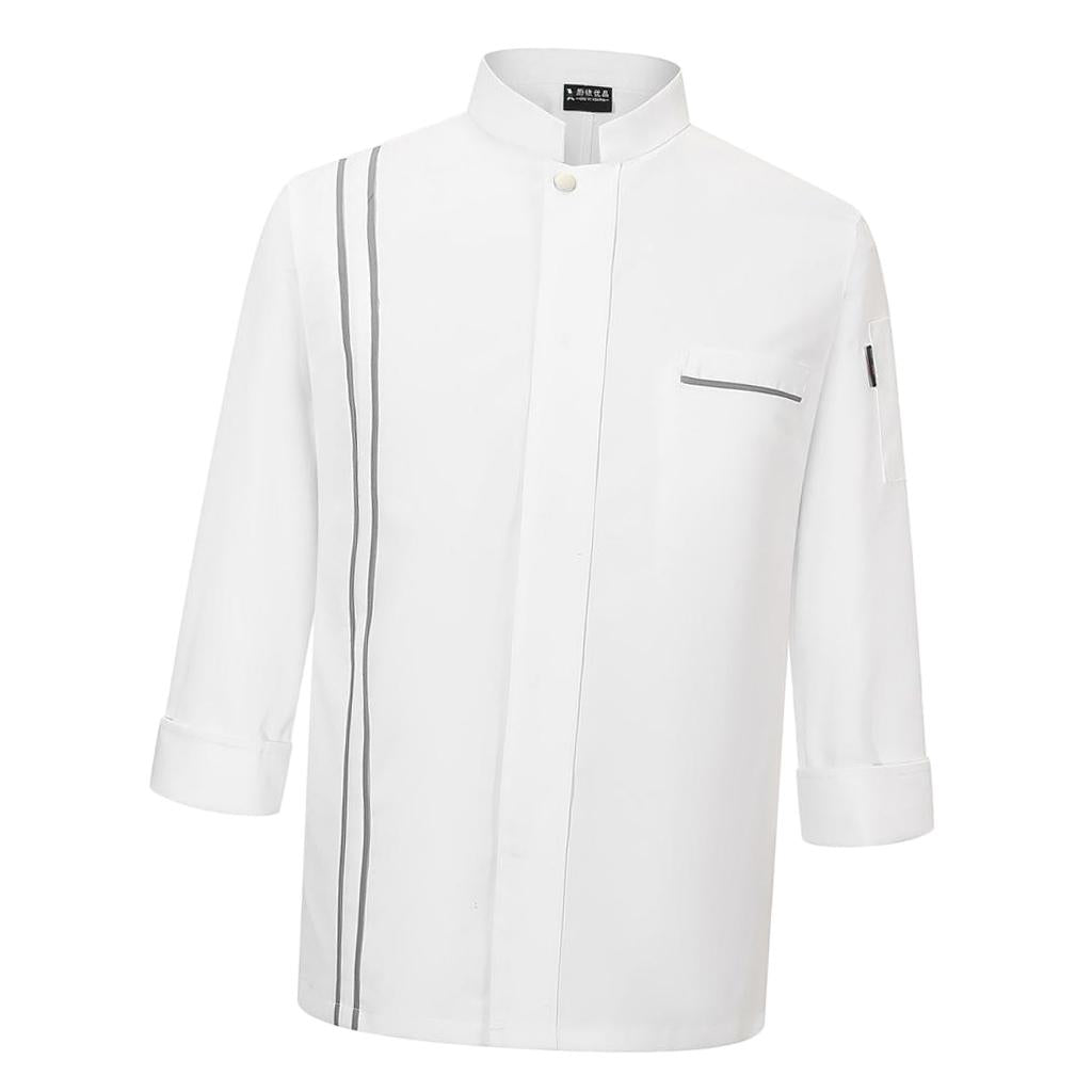 Max Maxb Unisex Chef Jackets Coat Long Sleeves Shirt Kitchen Uniform White XL