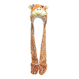 Maxbell Funny Plush Animal Hat Gloves Scarf Fancy Dress Decoration Holiday Hat Giraffe